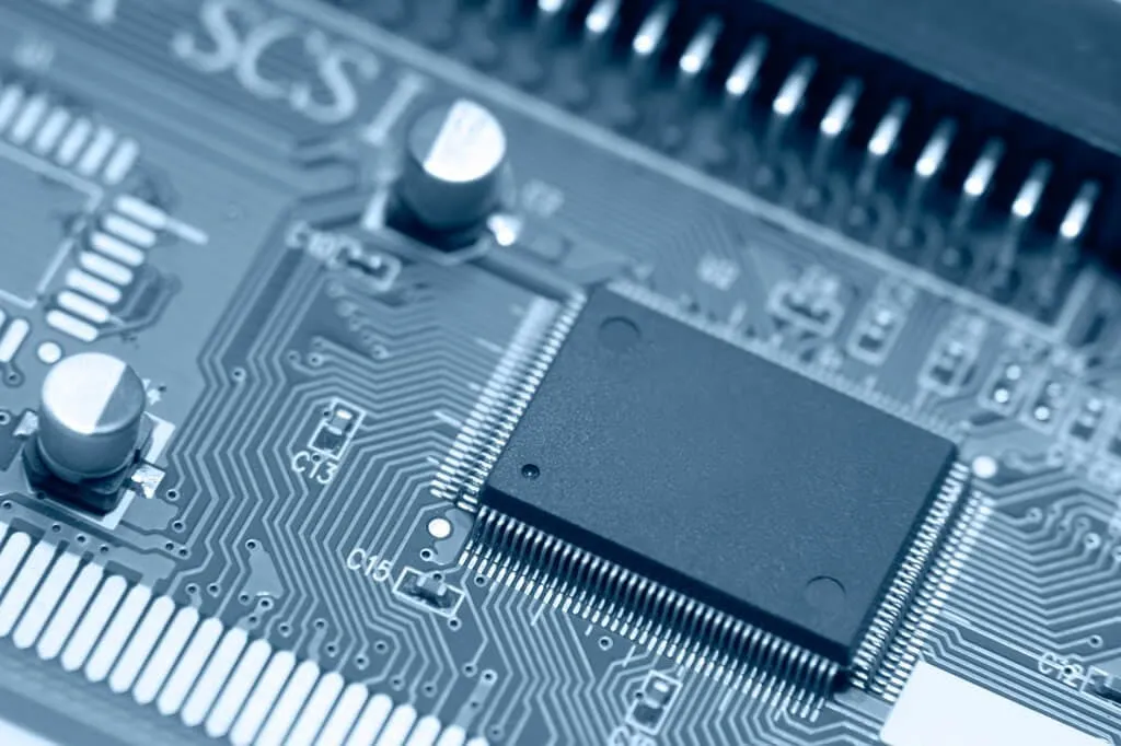 Microchip on a circuit board